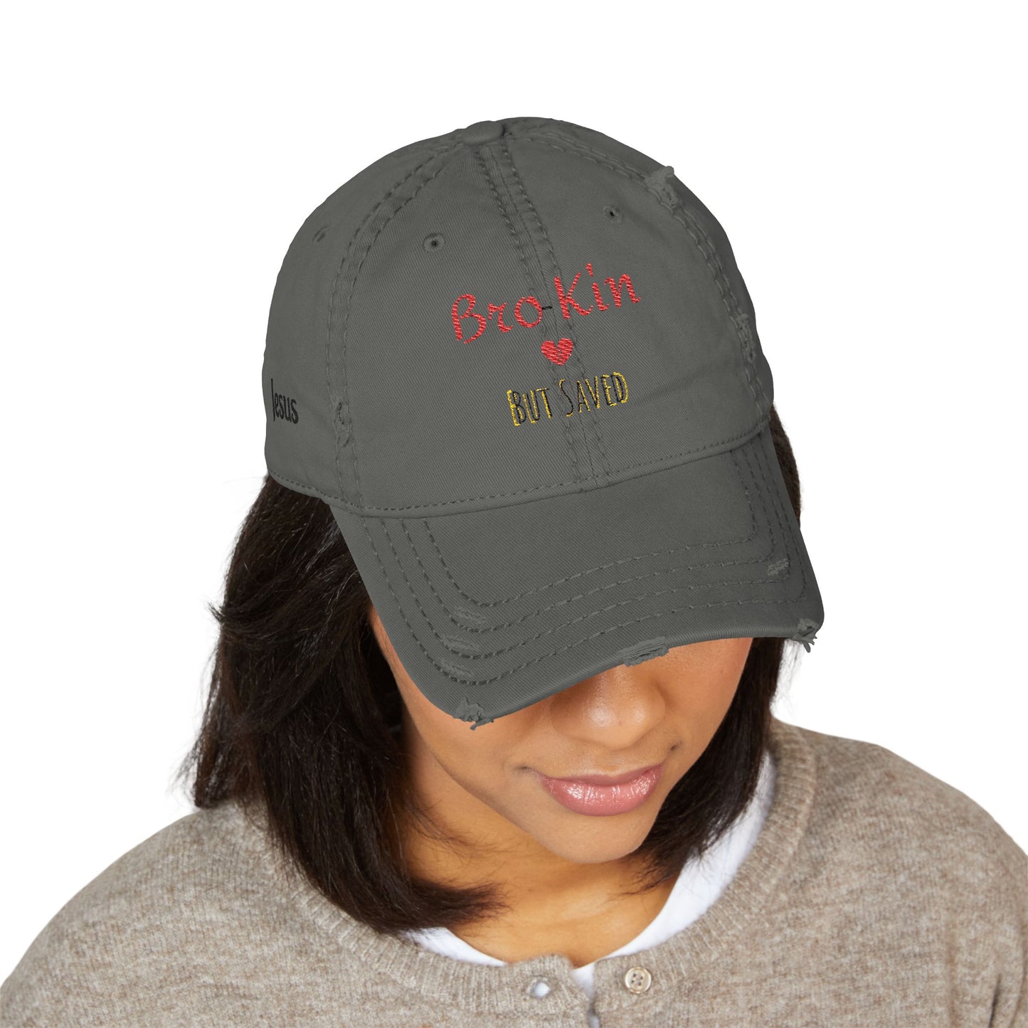 Distressed Embroidered Dad Hat - Casual Accessory for Dads, Gift for Father's Day, Birthday, or Everyday Wear, Fun Cap