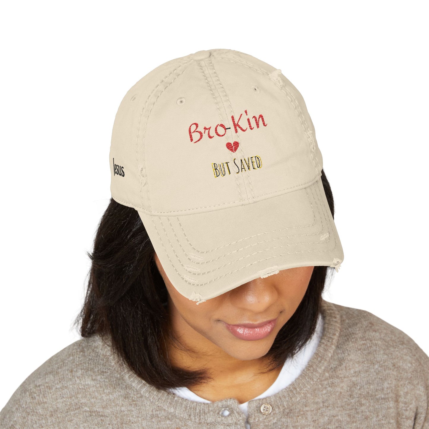 Distressed Embroidered Dad Hat - Casual Accessory for Dads, Gift for Father's Day, Birthday, or Everyday Wear, Fun Cap