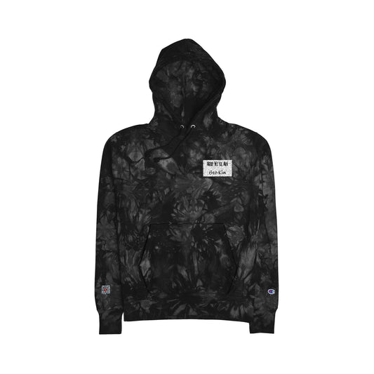 Unisex Champion Tie-Dye Hoodie with Unique Embroidery