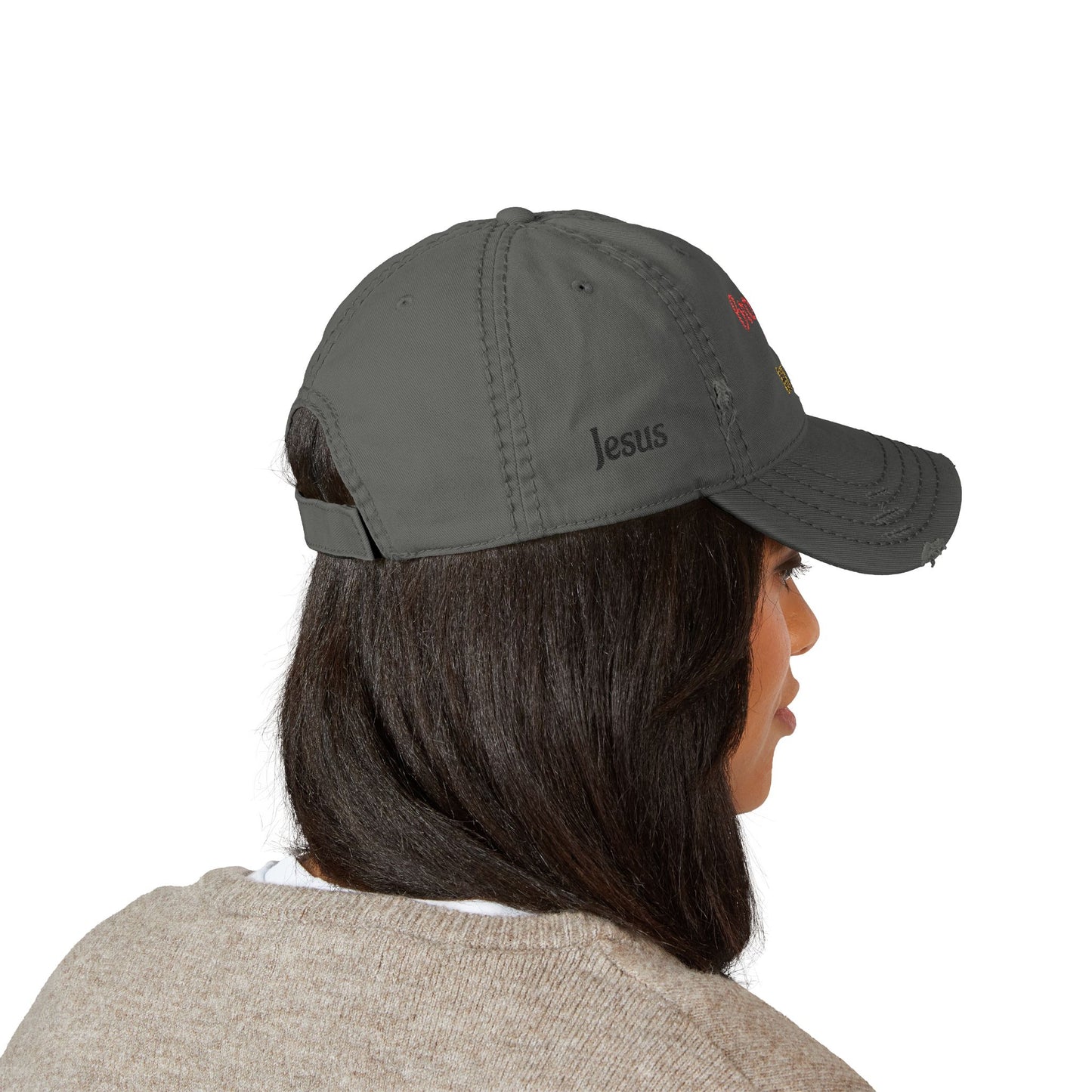 Distressed Embroidered Dad Hat - Casual Accessory for Dads, Gift for Father's Day, Birthday, or Everyday Wear, Fun Cap