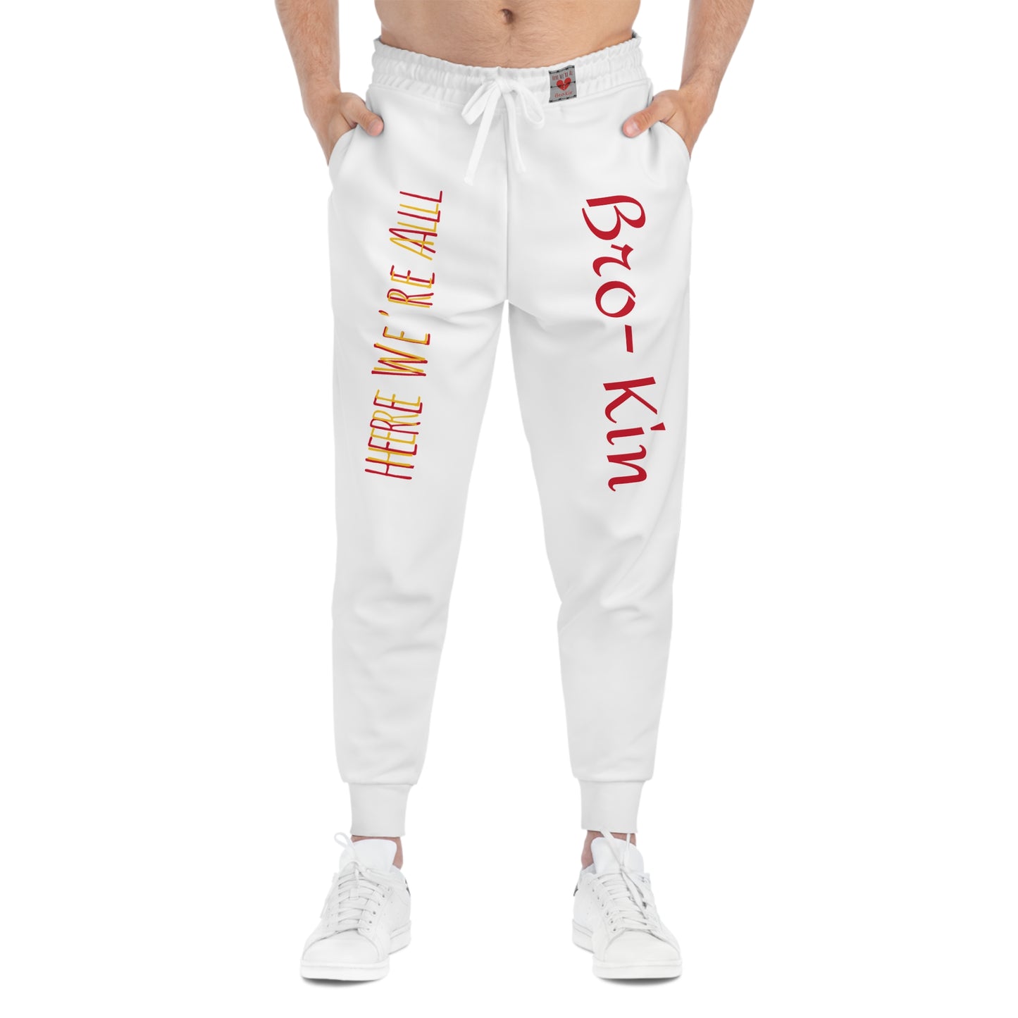 Bro-Kin Athletic Joggers - Comfortable Men’s Joggers with Heart Design, Perfect for Gifts and Everyday Wear