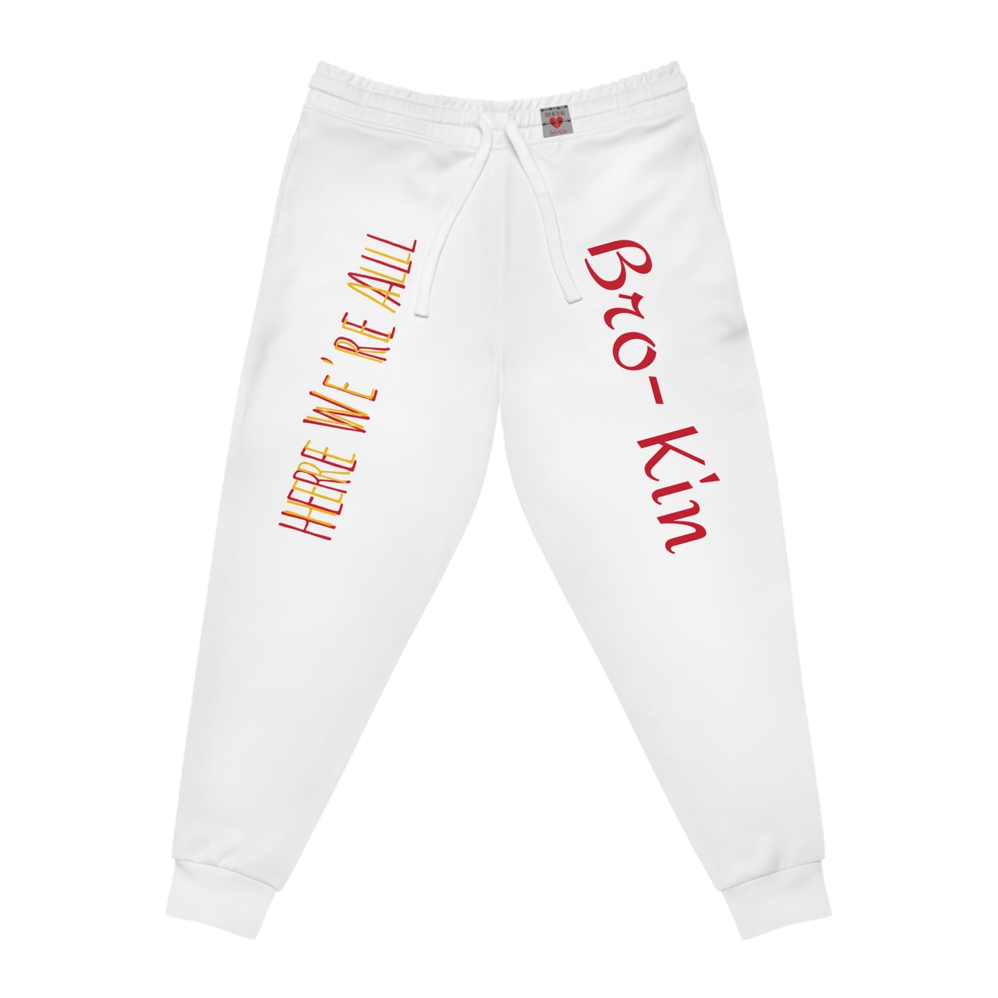 Bro-Kin Athletic Joggers - Comfortable Men’s Joggers with Heart Design, Perfect for Gifts and Everyday Wear